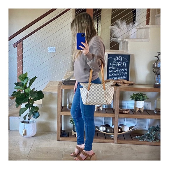 ♥️♥️SOLD LOUIS VUITTON TOTALLY PM AZUR TOTE SHOULDER BAG - Picture 15 of 16